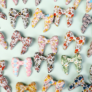 Perles en silicone à motif nœud papillon imprimées par transfert d'eau 3D - Sans BPA, qualité alimentaire pour bijoux et jouets de dentition pour bébés - Product Image 6