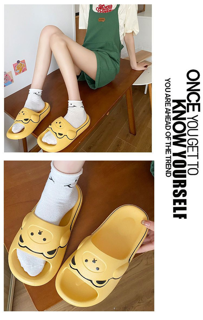 Women Men Slides Summer EVA Shoes Soft Anti-Slip Bathroom Shower Slippers