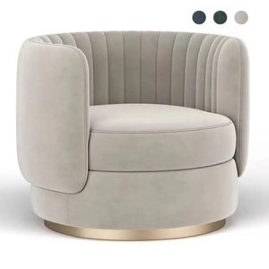 High Quality Modern Comfortable <b>Swivel</b> Accent <b>Chair</b> Metal Base Velvet Upholstery <b>Sofa</b> <b>Chair</b> for Living Room or Hotel <b>Sofa</b> - Product Image 4