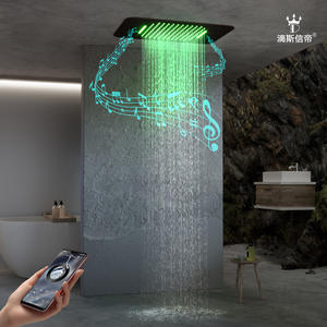 Ducha Empotrada Dipsi Dei 58X38Cm de Acero Inoxidable con LED, Música, Cascada y Lluvia, con Control por Aplicación - Product Image 1