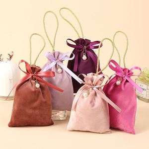 Bolsa de Regalo de Terciopelo para Joyería, Bolsa de Dulces para Boda, Bolsa para Baby Shower, Bolsas de Regalo con Cordón para Fiestas, Bolsas de Lujo para Empacar - Product Image 4