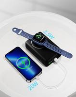 Chargeur portable magnétique en alliage d'aluminium, mini, étanche, 2-en-1, chargeur rapide, support de batterie semi-solide, charge sans fil 15W/20W