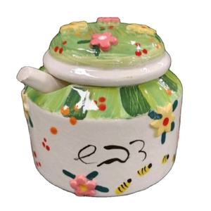 <span class=keywords><strong>Pot</strong></span> <span class=keywords><strong>de</strong></span> <span class=keywords><strong>miel</strong></span> en céramique souvenir <span class=keywords><strong>de</strong></span> <span class=keywords><strong>mariage</strong></span> vintage peint à la main - Product Image 1