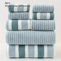 Ensemble de 8 serviettes en microfibre corail, super douces, en gros, pour adultes, hôtel, spa, ensemble cadeau, OEM