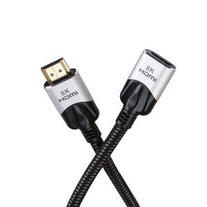 VCOM سلك تمديد من الذكور إلى الإناث من القطن الأسود مضفر 48 جيجابايت 8K 60Hz 4K Hz Hz كابل HDTV - Product Image 1