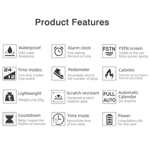 North Edge <span class=keywords><strong>Apollo</strong></span> đồng hồ kỹ thuật số nam nữ 50m đồng hồ thể thao chống nước đồng hồ đôi thời gian đồng hồ đo bước chân đồng hồ calo - Product Image 3