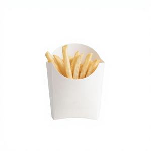 Boîte <span class=keywords><strong>à</strong></span> frites jetable personnalisée avec logo, qualité alimentaire, pour emporter, emballage en papier pour frites et chips - Product Image 3