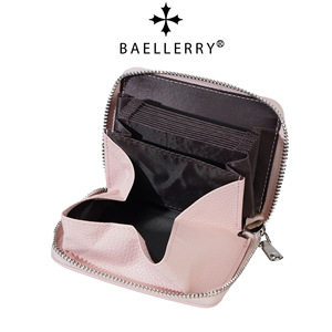Baelerry Women's Zipper <b>Wallet</b> Lychee Pattern Multi-Color Card Holder <b>Compact</b> <b>Wallet</b> For Everyday Use - Product Image 4