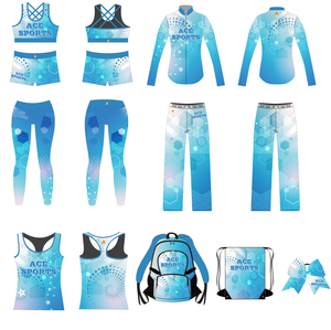 Uniformi da <span class=keywords><strong>Cheerleading</strong></span> in Cristallo di Alta Qualità, Personalizza il Tuo Design, per Adulti, ACE SPORTS, in Spandex/Poliestere - Product Image 4