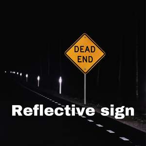 Çin Malı Alüminyum Levha Eşkenar Dörtgen Yansıtıcı Yol Sonu Uyarı Güvenlik Trafik Levhası & Dayanıklı - Product Image 1