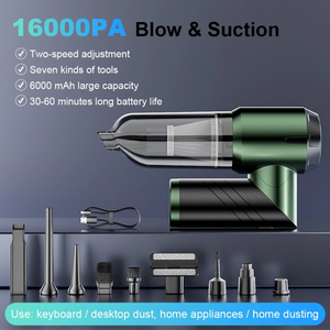 Aspirateur de voiture sans fil 100 000 tr/min avec moteur sans balais, aspiration extrême 16 000 Pa, mini-aspirateur portatif avec souffleur d'air et port Type-C - Product Image 4
