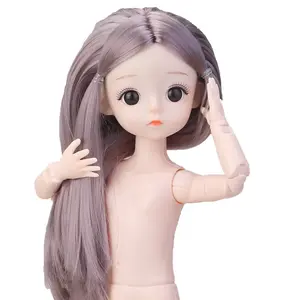 热销定制BJD娃娃无衣服女孩30厘米裸娃娃娃模拟联合娃娃女孩礼品玩具