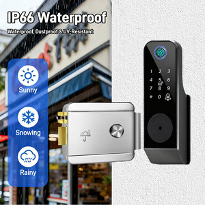 Serrure de porte extérieure intelligente numérique électronique Wifi Tuya IP65 étanche Sinon Outdoor avec double lecteur d'empreintes digitales Ttlock pour villa - Product Image 3