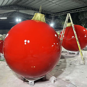 Giant <strong>Outdoor</strong> Fiberglass <strong>Christmas</strong> Ball <strong>Bauble</strong> <strong>Large</strong> Painted Ball Jumbo Ornament for Holiday Celebration Decorations <strong>Christmas</strong> - Product Image 2