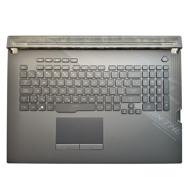 New Black CS RGB Backlit Laptop Keyboard for ASUS ROG Strix G17 G732LXSwith Black C-case with Touchpad V185026IE1 0KNR0-6818CS00