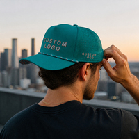 Casquette de golf à 5 panneaux avec logo personnalisé en PVC caoutchouc, casquettes de baseball imperméables, casquettes de sport