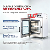Oven Pengering Vakum Laboratorium, Oven Vakum dengan Pemanas Rak Independen, RT+10~250, Tingkat Vakum 133Pa, Pengeringan Laboratorium & Industri, 1200W