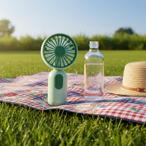 Ventilateur de refroidissement portable USB alimenté par batterie, <span class=keywords><strong>mini</strong></span>, 3 vitesses, à main, pour le camping, la voiture, l'usage domestique, léger, emballage en boîte colorée - Product Image 5