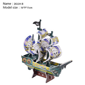 Camion pliant en papier jouet petit deux planches <span class=keywords><strong>3D</strong></span> Puzzles papier dur modèle Bus bateau enfants <span class=keywords><strong>puzzle</strong></span> jouet cadeau de noël en trois dimensions - Product Image 2