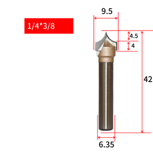 Tideway-broca de grabado para carpintería, enrutador de punta de vástago <span class=keywords><strong>1</strong></span>/2 <span class=keywords><strong>1</strong></span>/4, Grado Profesional - Product Image 5