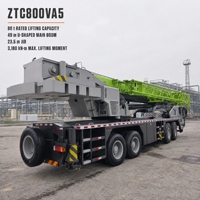 Grue de construction d'occasion de 80 tonnes avec contrepoids de transport de 25 tonnes et mobilité à haute vitesse