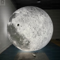 Modelo Lunar Inflable Gigante de 4m, Color Gris, Realista, para Eventos Espaciales/Museos/Eventos Nocturnos/Exhibiciones Educativas