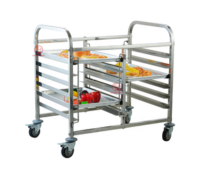 Bandeja de panadería de doble línea comercial de 15/16 capas, carrito de acero inoxidable, estante de refrigeración para hornear para suministros de restaurante de Hotel - Product Image 3