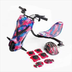 Vente en gros de trottinettes électriques à 3 roues personnalisées de 8 pouces en PU avec casque et genouillères, trike à dérive à 360 degrés - Product Image 4