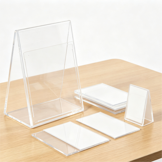Modern Acrylic Single Layer Display Stand Assembled Card Mount Subrack Desktop Countertop Tabletop Store Display Retail Poster