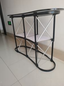 Mostrador publicitario para ferias, soporte emergente de tubo de aluminio resistente para suelo, mostrador de recepción portátil, Mostrador de Mesa de Promoción - Product Image 2