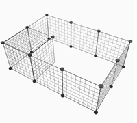 Kit de Composants Modulaires de Panneaux Grille DIY Pliables de Luxe avec Connecteurs Plastiques et Fixations à Double Trou, avec Plateau en Plastique et Fermeture par Bouton