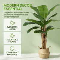 Plante tropicale artificielle réaliste, faux bananier pour la décoration intérieure de la maison