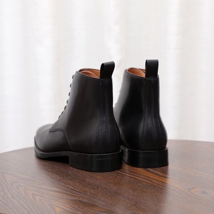 Men's Pointed Toe <b>Boots</b> Stylishly Handcrafted Walking <b>Boots</b> for Winter New Style with Laces at the <b>Ankle</b> - Product Image 3