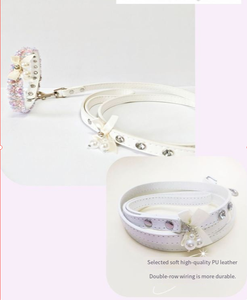 Collier pour chien et chat de style princesse moderne, réglable, solide, durable, en PU écologique, accessoires pour animaux de compagnie - Product Image 5