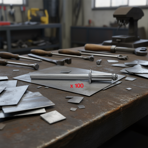 Rivets en aluminium 6x25mm de type pop aveugle pour le raccordement des métaux x100 - Product Image 3