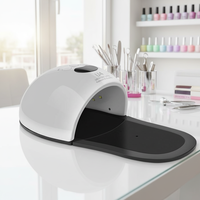 Lampe à ongles avec repose-pieds amovible et ouverture extra large, facile à utiliser pour la maison et le salon