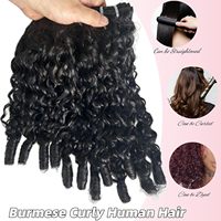 Extensions de cheveux humains brésiliens vierges 12A SDD Pixie Curl, double épaisseur, cuticules alignées, type Funmi