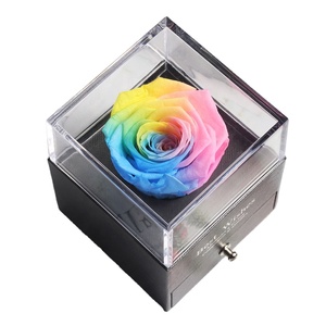 <span class=keywords><strong>La</strong></span> <span class=keywords><strong>Belle</strong></span> <span class=keywords><strong>et</strong></span> <span class=keywords><strong>la</strong></span> Bête <span class=keywords><strong>Rose</strong></span> <span class=keywords><strong>Rouge</strong></span> avec Pétales Tombés dans un Dôme de Verre Anniversaire Noël Saint Valentin Cadeau du Nouvel An Base en Bois - Product Image 6