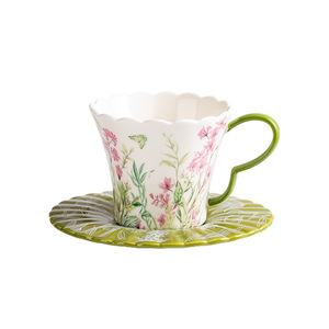 High Value Ceramic Lily <b>Coffee</b> Cup Saucer European Afternoon Tea Mug Elegant Birthday <b>Gift</b> <b>Sets</b> - Product Image 5