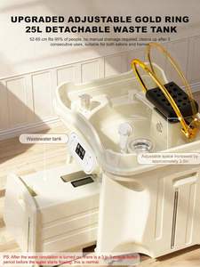 Équipement de spa capillaire japonais, lit portable, hauteur réglable, circulation d'eau, économie d'énergie de 58% (1600W), <span class=keywords><strong>protection</strong></span> IPX4 - Product Image 4