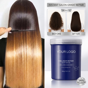 Maschera <span class=keywords><strong>per</strong></span> <span class=keywords><strong>Capelli</strong></span> Vegana al Collagene Nutriente con Etichetta Privata, Trattamento <span class=keywords><strong>per</strong></span> Lucentezza e Morbidezza, Sicuro <span class=keywords><strong>per</strong></span> il Colore, <span class=keywords><strong>per</strong></span> <span class=keywords><strong>Capelli</strong></span> Secchi - Product Image 1