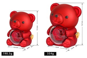 Tùy Chỉnh 2025 Quà Tặng Vĩnh Cửu Rose Bear Hộp Với Khắc Cá Nhân Vòng Cổ Thời Trang Đồ Trang Sức Hình Trái Tim Vòng Cổ - Product Image 2