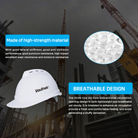 Casque de sécurité industrielle HDPE haute densité Vaultex Casque de sécurité à boucle à cliquet réglable Casque de sécurité pour travailleurs de la construction
