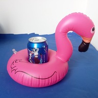 Porte-boissons flottant rond en PVC personnalisé Porte-boissons flotteur de plage imprimé UV Sous-verres porte-gobelet gonflable pour piscine