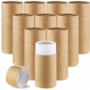 Custom Colorful Eco Friendly <b>Biodegradable</b> Kraft <b>Paper</b> Cylinder Boxes Matt Lamination Embossing Magnetic Closure for Cosmetic - Product Image 1