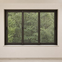 Ventana Corredera de Aluminio de Tres Vías para Proyectos Residenciales