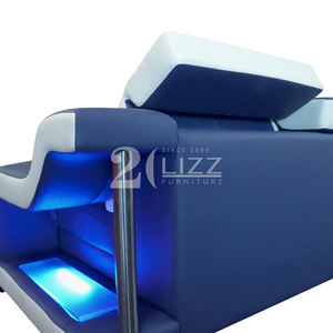 أثاث ذكي مستقبلي ليزا أريكة جلدية مقطعية حديثة على شكل حرف U مع كرسي قوس - Product Image 3