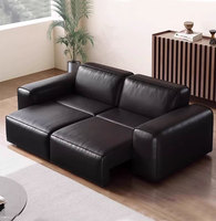 Moderno 3 plazas sofá reclinable eléctrico conjunto de muebles de cuero de alta calidad sala de estar inclinación control remoto función plegable sofá