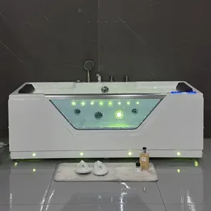 2 người Deluxe tốt nhất hệ thống massage Acrylic bồn tắm nước nóng trong nhà Spa jacuzzier hình chữ nhật Thác bồn tắm