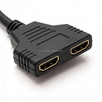 Cable Divisor HDTV 1 a 2, Chapado en Oro, Revestimiento de PVC, Cable de Extensión Macho a Hembra para Monitor de Computadora, Proyector, Reproductor de DVD, 1080P